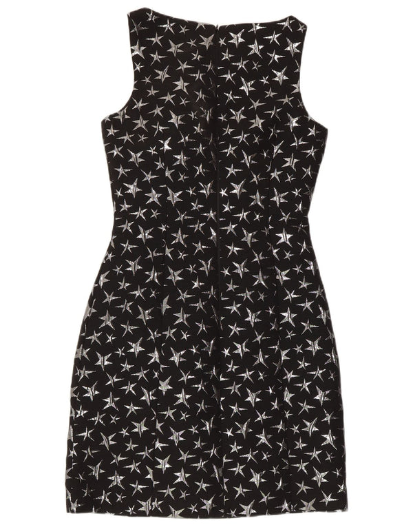 WAREHOUSE Vestido tubo con estampado abstracto para mujer UK 8 Small Black