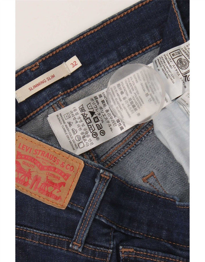 Levi's Vaqueros Slim Adelgazantes Mujer W32 L34 Algodón Azul Marino
