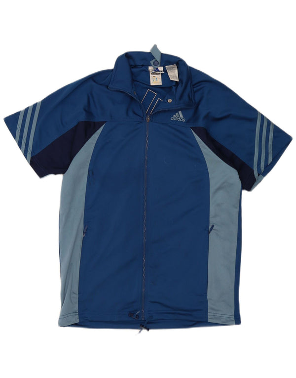 Adidas - Chaqueta de chándal gráfica para niños, 15-16 años, color azul