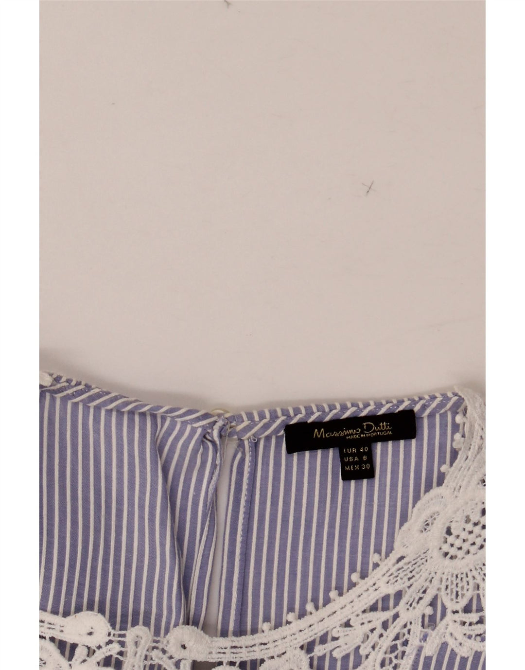 MASSIMO DUTTI Blusa Sin Mangas Mujer EU 40 Azul Medio Rayas