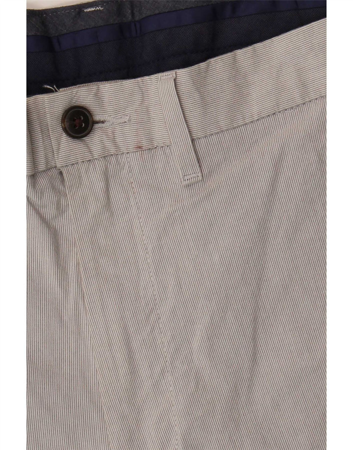 Marks & Spencer Pantalones cortos chinos para hombre W32 Algodón a rayas gris medio
