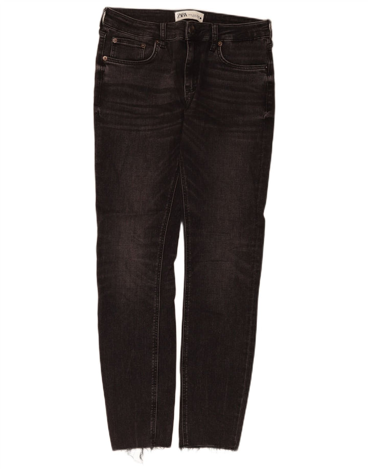 Zara Jeans Slim Mujer EU 40 Medium W30 L28 Algodón Negro