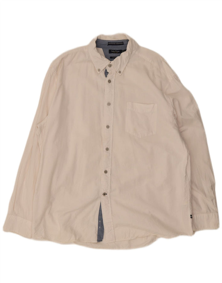 Nautica Camisa de ajuste clásico para hombre 2XL Algodón blanco