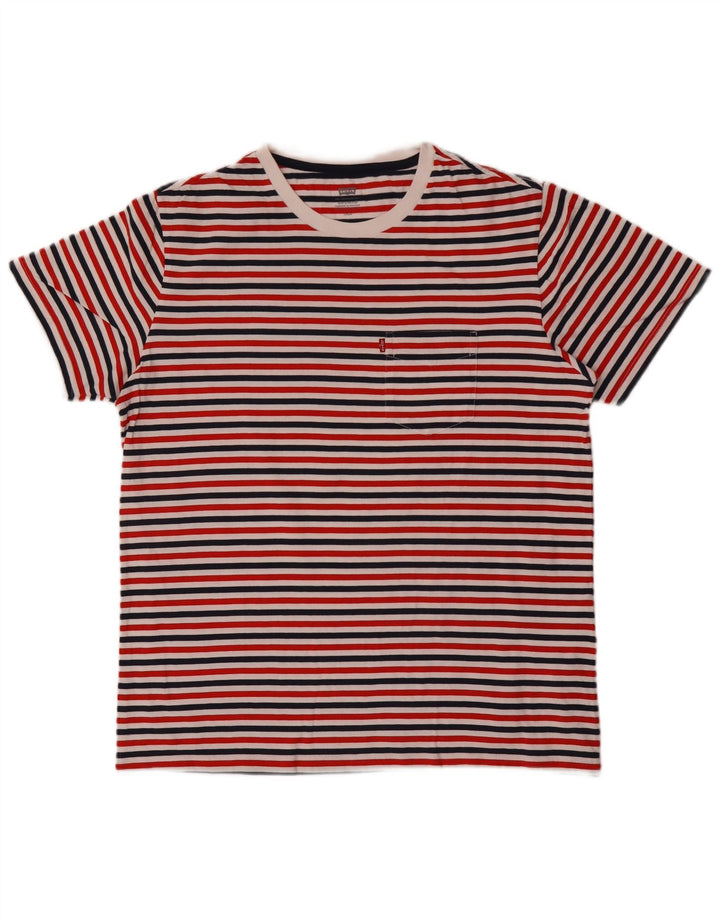 Levi's Hombre Camiseta Top Grande De Algodón A Rayas Multicolor
