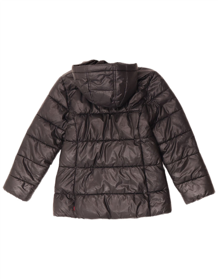 Levi's Chaqueta acolchada con capucha para niña 9-10 años Negro Poliéster