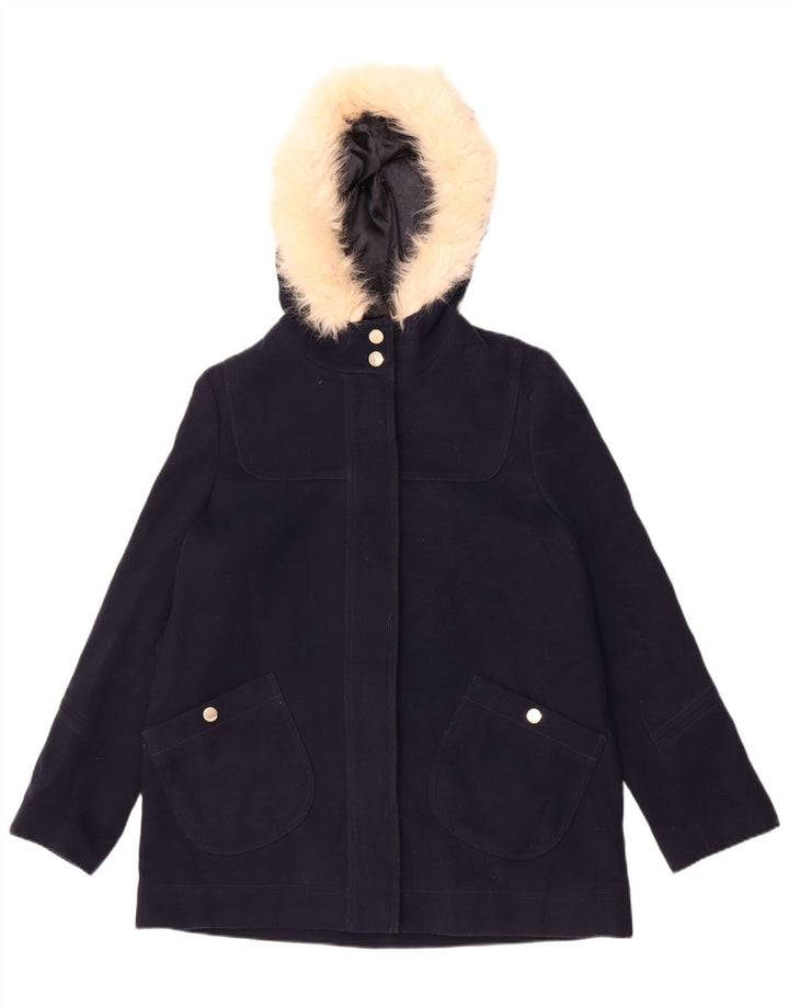 Topshop Parka extragrande con capucha para mujer UK 10 Small Azul marino