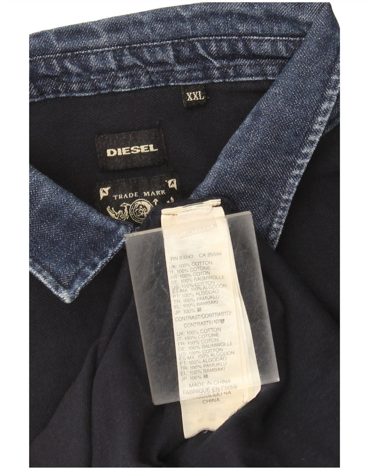 Diesel Polo Hombre 2XL Azul Marino Algodón