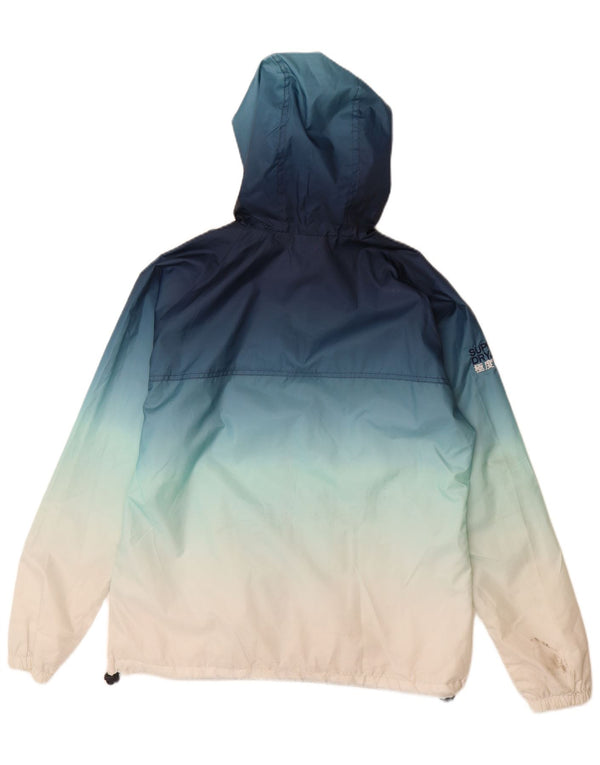 Superdry Mujer Windcagoule Chubasquero Con Capucha UK 40 XL Azul Colorblock