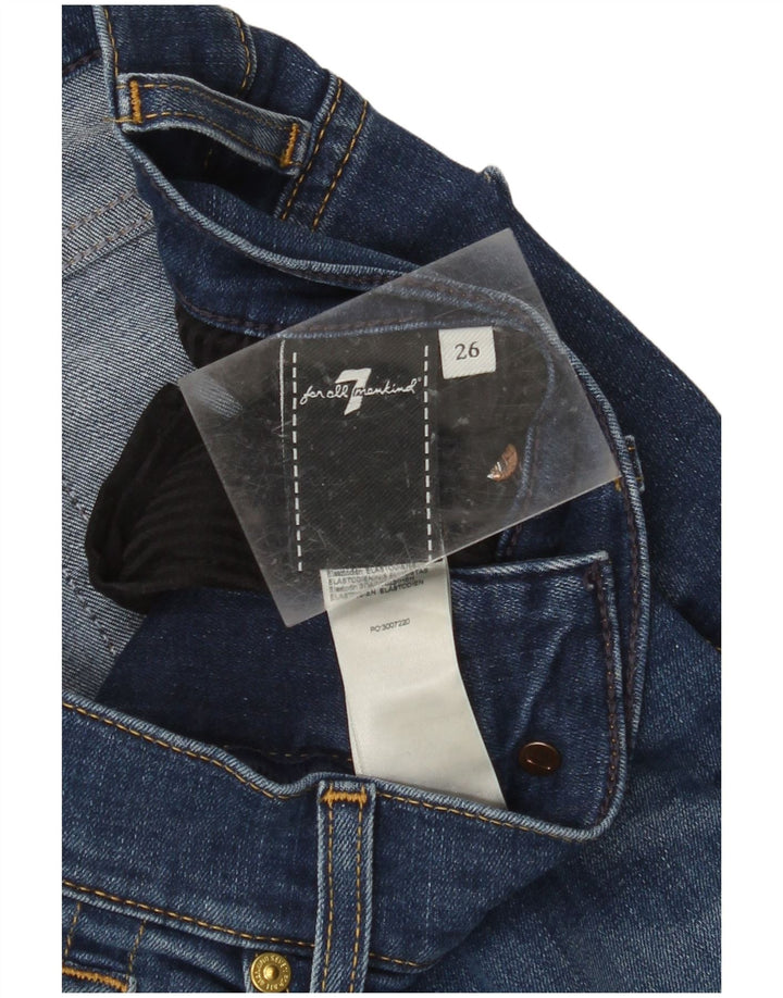 7 FOR ALL MANKIND Vaqueros ajustados para mujer W26 L28 Algodón azul