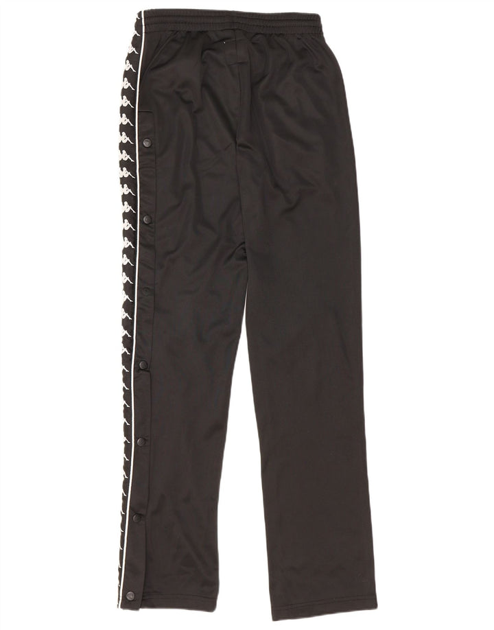 KAPPA Pantalones de chándal gráficos para mujer UK 40 Mediano Poliéster negro
