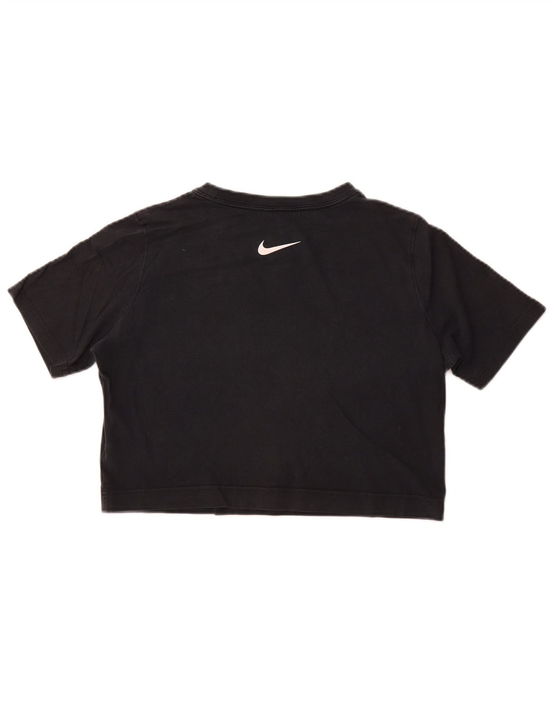 Nike - Camiseta corta con gráfico para mujer, talla 40, talla M, algodón negro