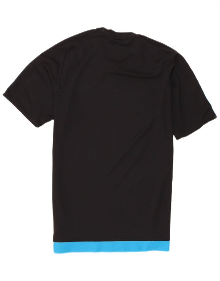 Adidas Hombre Climalite Camiseta Top Medio Negro Colorblock Poliéster