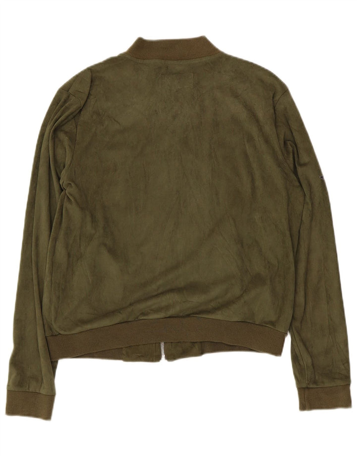 Hard Rock Cafe Chaqueta Bomber Corta Dubái para Mujer UK 44 Poliéster Verde Medio