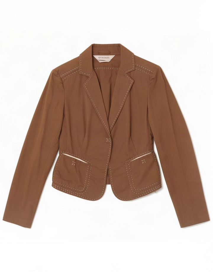 Chaqueta tipo blazer para mujer Sportmax UK 42 Algodón marrón medio