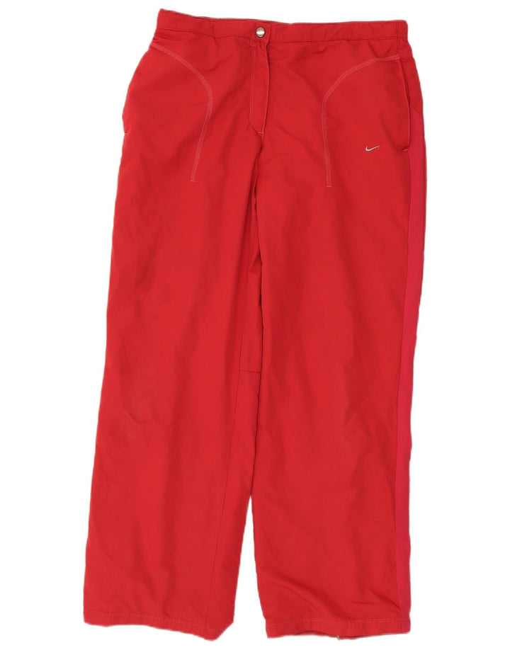 Nike - Pantalones de chándal resistentes al viento para mujer, talla 40, poliéster rojo mediano