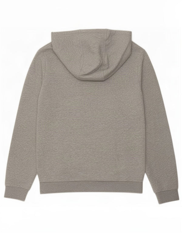 Adidas - Sudadera con capucha para niños, 11-12 años, algodón gris