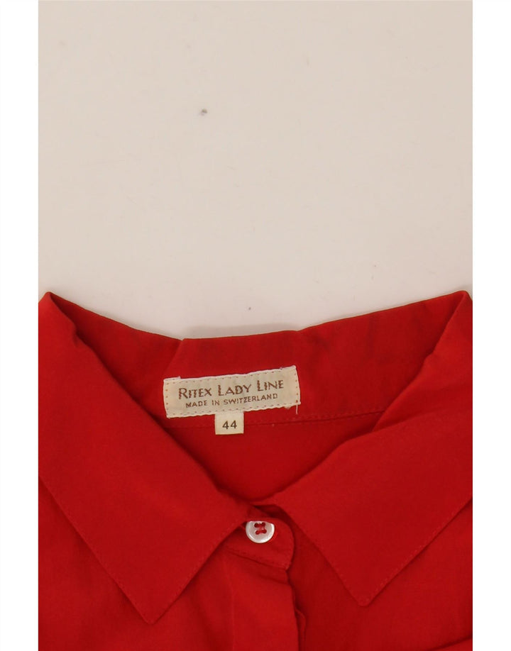Blusa camisera VINTAGE para mujer IT 44 Rojo medio
