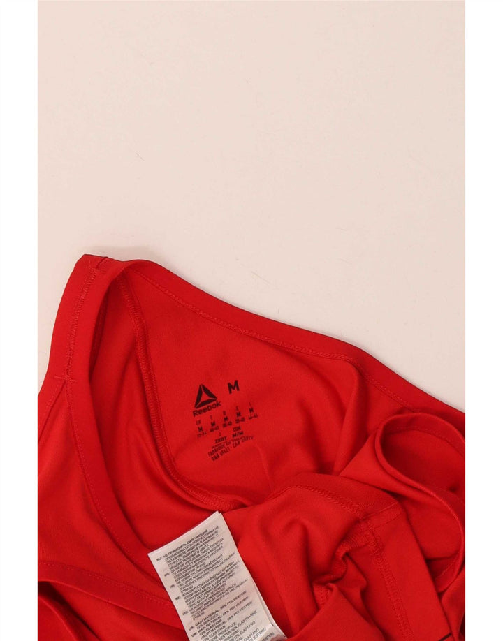 Reebok Mujer Bodypump Graphic Chaleco Top UK 12/14 Medio Rojo Poliéster
