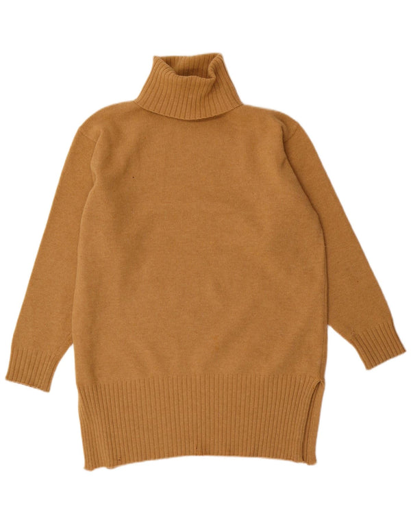 MAX MARA Suéter oversize con cuello vuelto para mujer UK 10 Small Brown Wool