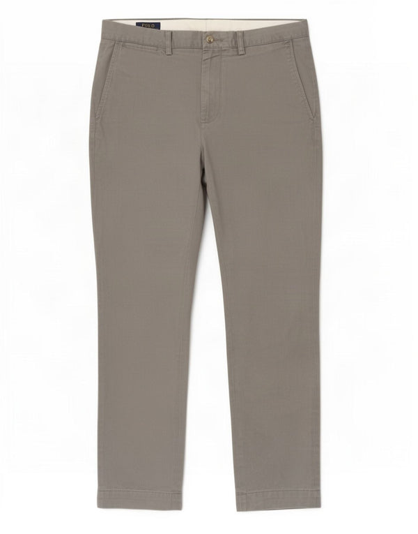 Polo Ralph Lauren Pantalones chinos rectos para hombre W33 L32 Algodón gris