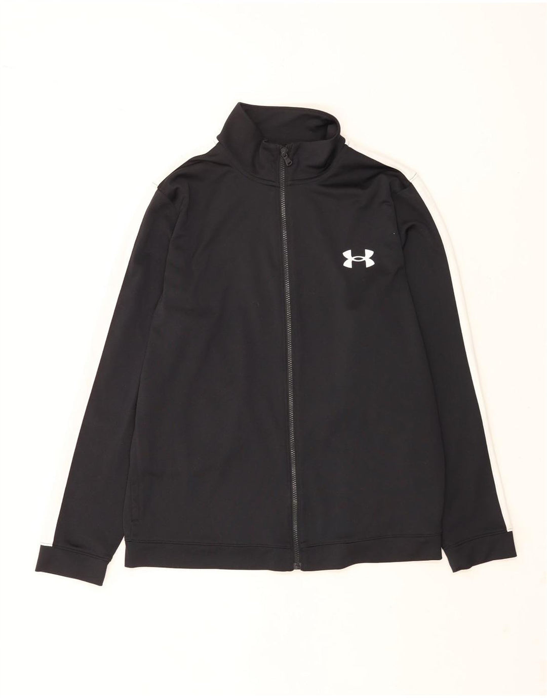 Under Armour Hombre Chándal Top Chaqueta Grande Negro Colorblock Poliéster