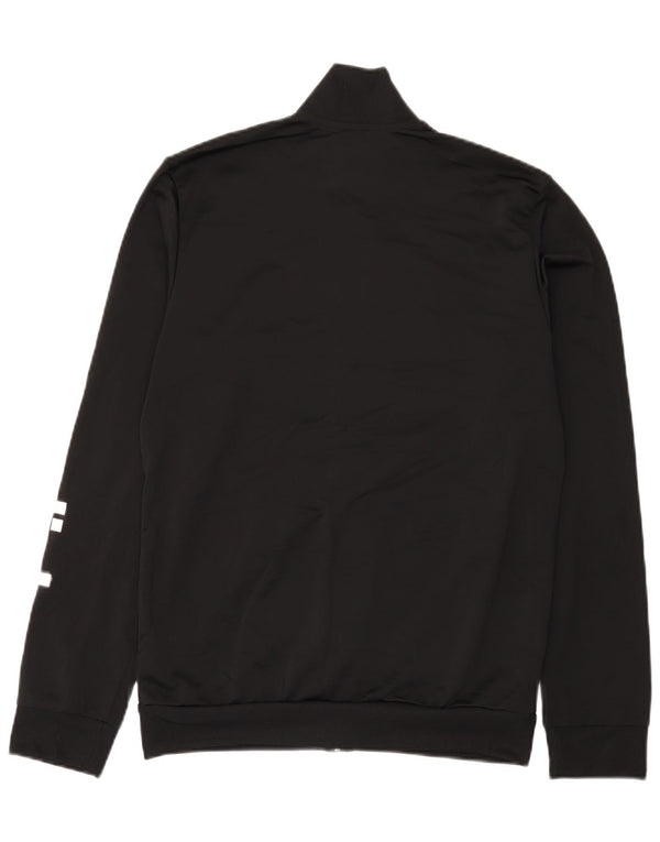 Adidas Mens Graphic Chándal Top Chaqueta UK 38/40 Mediano Negro Poliéster