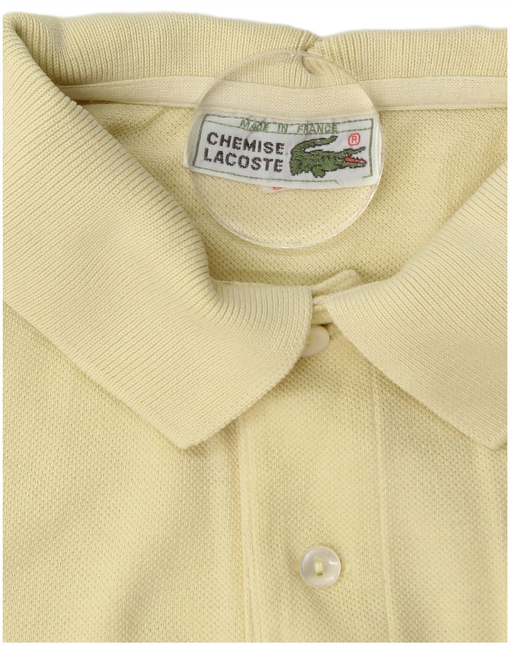 LACOSTE Polo para hombre talla 3 pequeño algodón amarillo