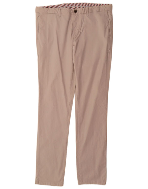 Tommy Hilfiger Pantalones chinos ajustados para hombre W36 L34 Algodón blanco roto