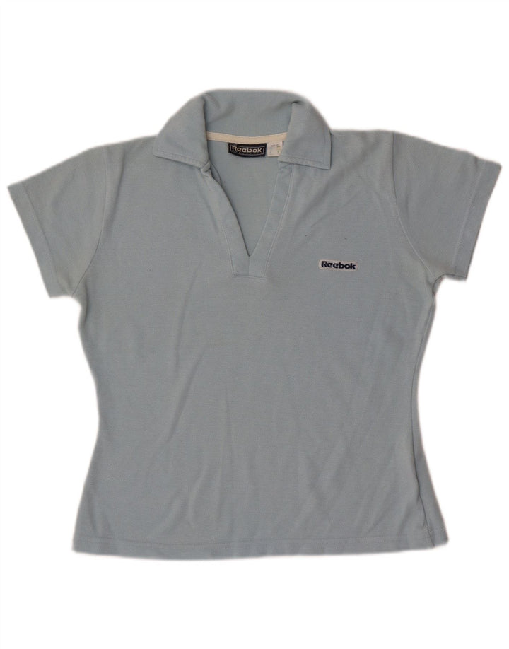 Reebok Polo para mujer UK 10 Small Azul Poliéster