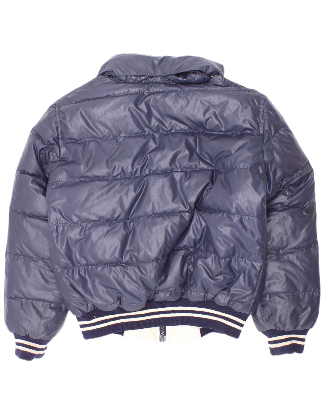 Fay Chaqueta Acolchada Reversible con Capucha para Niños 7-8 Años Azul Marino Rayas