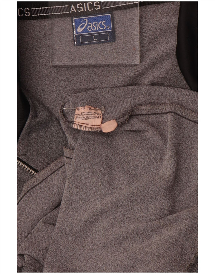 ASICS Chaqueta superior de chándal para hombre Poliéster gris grande
