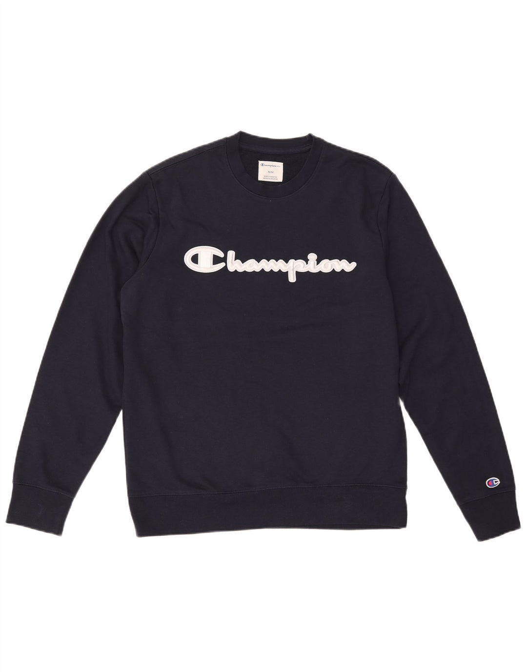 CHAMPION Sudadera gráfica para hombre Jumper Medium Azul marino Algodón