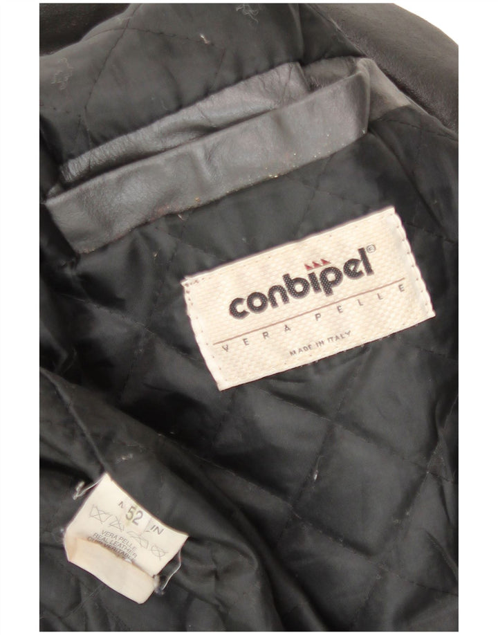 Conbipel Chaqueta de cuero para hombre IT 52 Cuero gris grande