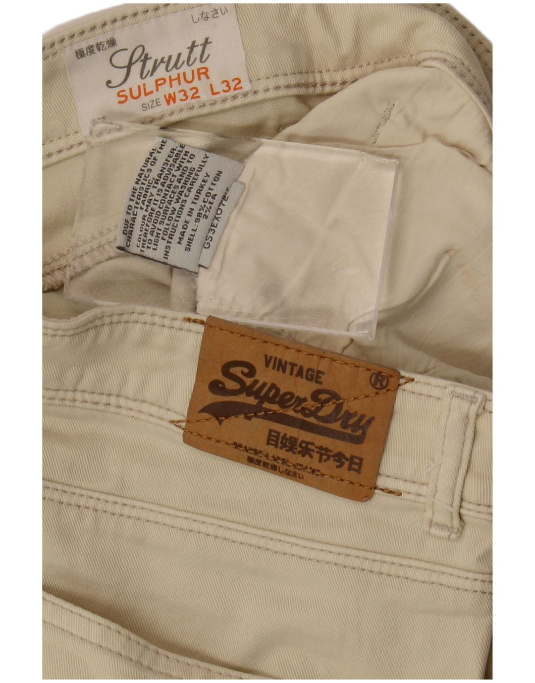 Vaqueros Superdry Mujer Slim W32 L25 Algodón Beige