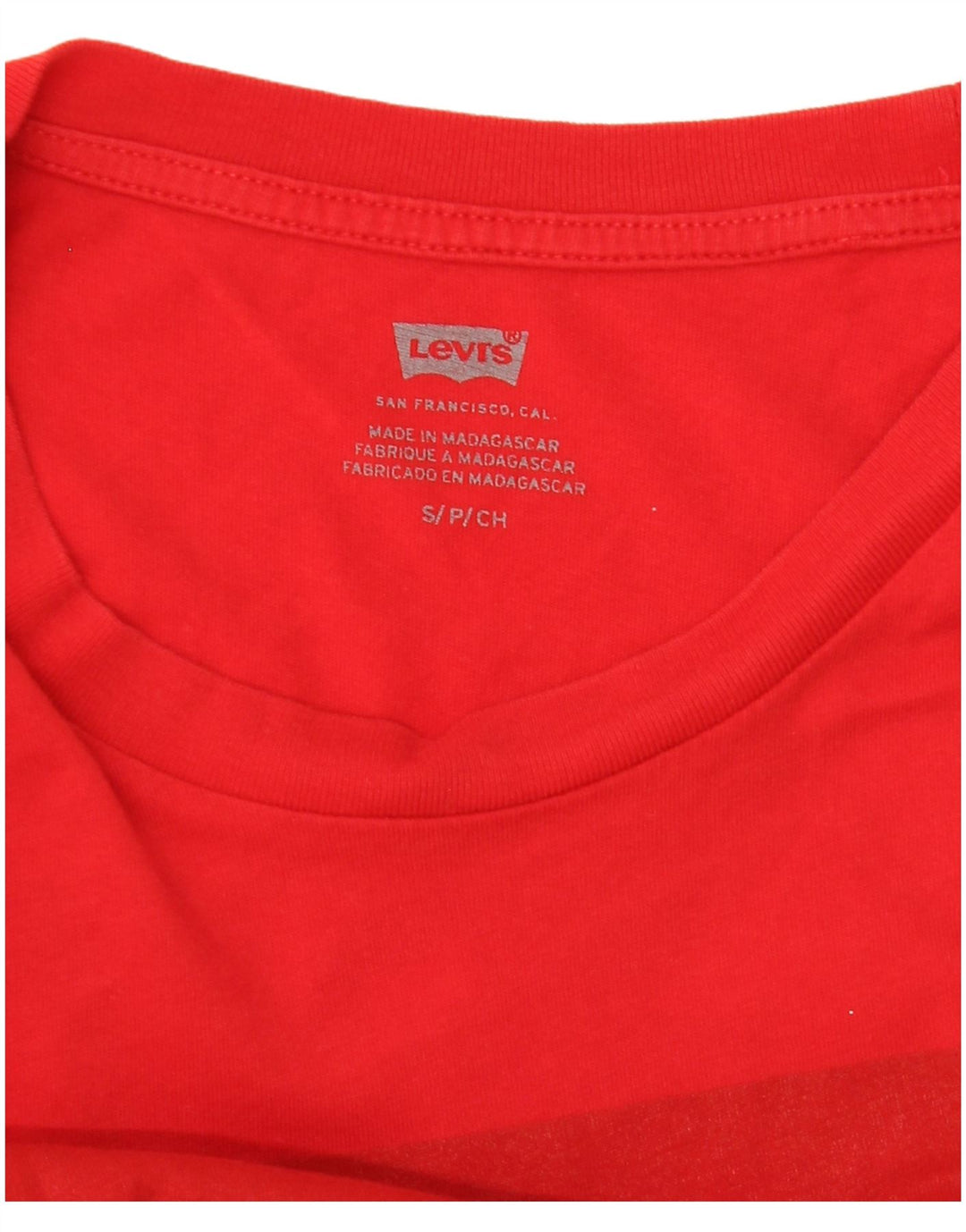 Levi's Camiseta gráfica para mujer Top UK 10 Small Red