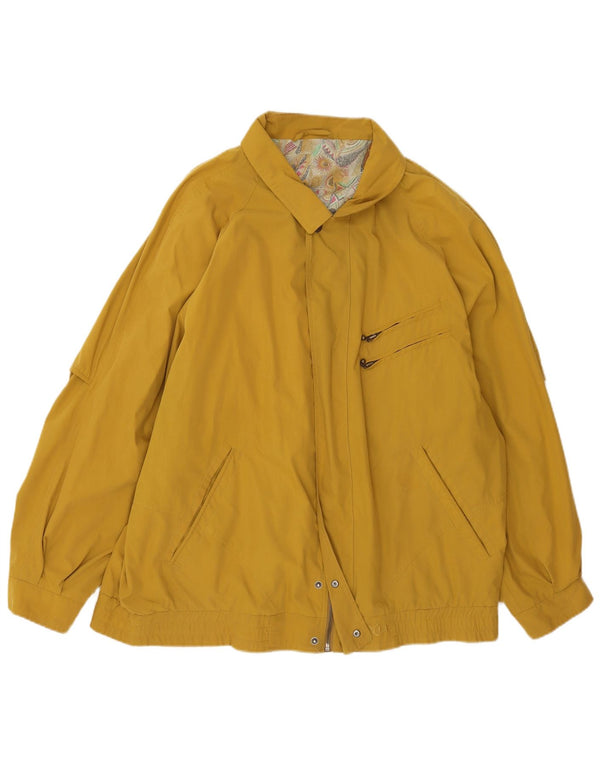 Vintage hombres chaqueta utilitaria IT 56 3XL algodón amarillo
