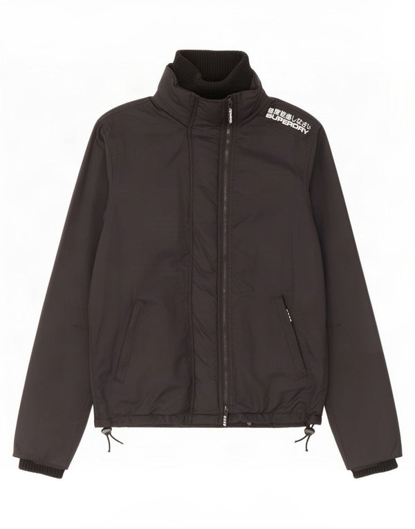 Superdry Chaqueta impermeable gráfica para hombre UK 40 Large Nylon negro