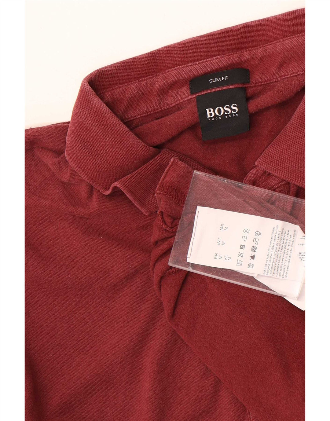 Hugo Boss Hombre | Polo slim fit de algodón granate medio