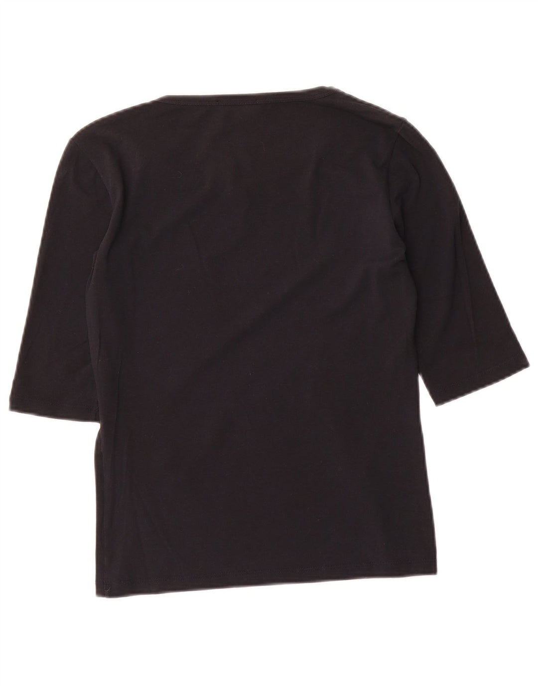 Max Mara Mujer Top Manga 3/4 UK 8 Small Negro
