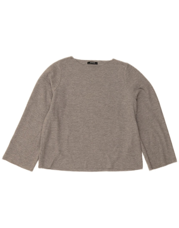 Zara Mujer Trafaluc Top Extragrande Manga Larga UK 10 Small Gris