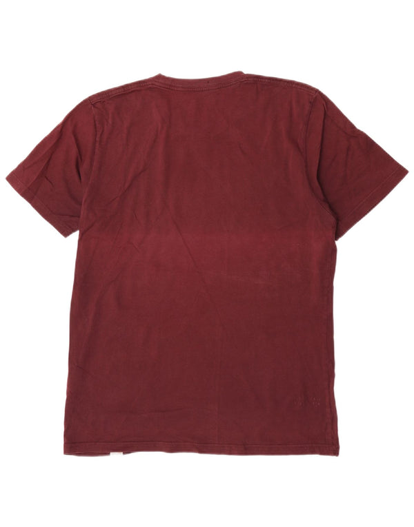 Carhartt Hombre Camiseta Gráfica Top Algodón Burdeos Medio