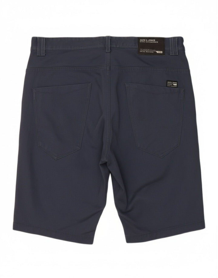 JACK & JONES Mens Casual Shorts Medium W32  Blue Polyester