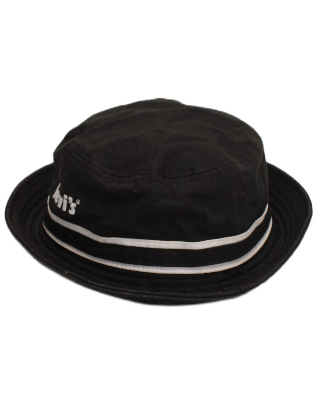 Levi Strauss & Co - Gorro de pescador con gráfico para hombre, tamaño mediano, de algodón a rayas, color negro