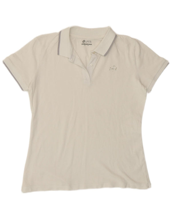 Lotto Polo para Mujer UK 44 Mediano Blanco