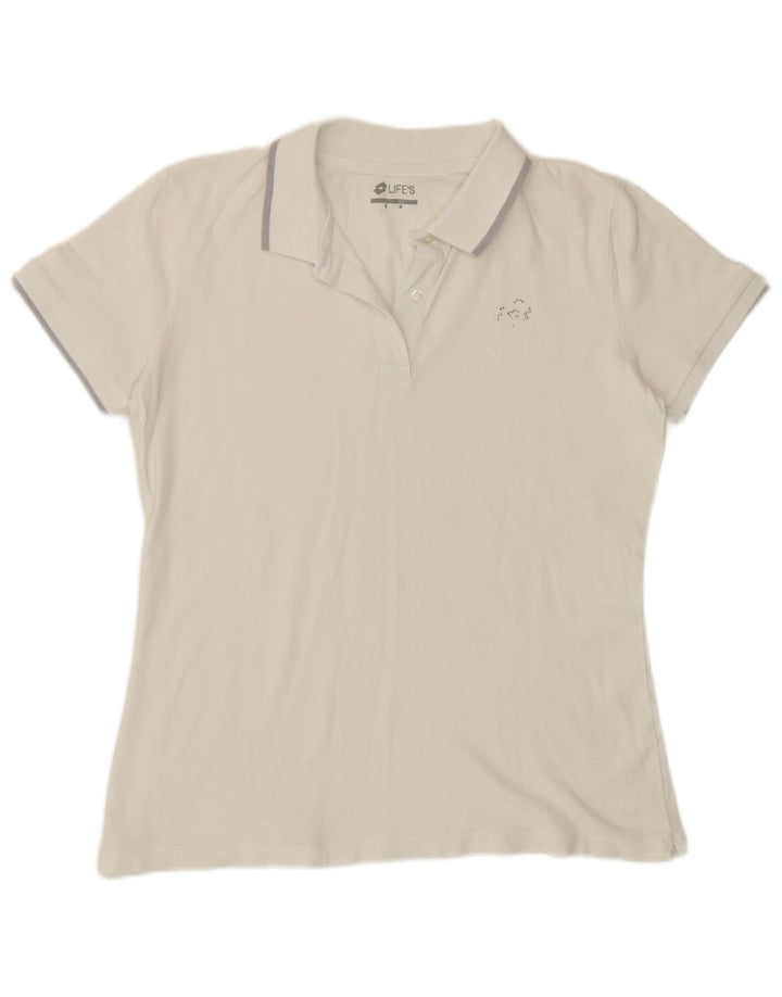 Lotto Polo para Mujer UK 44 Mediano Blanco