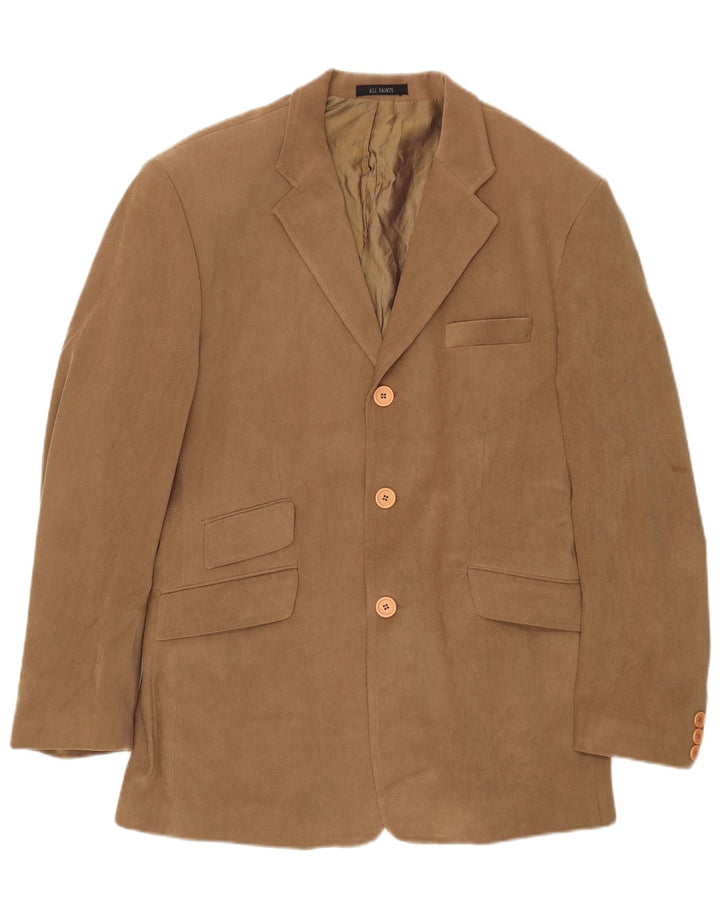 All Saints Chaqueta tipo blazer de 3 botones para hombre UK 42 XL Poliéster beige