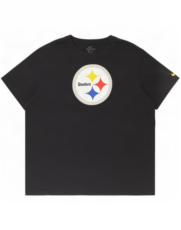 Nike Pittsburgh Steelers - Camiseta gráfica para hombre, talla 2XL, algodón negro