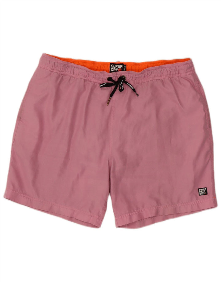 Superdry Bañador Corto Hombre XL Poliéster Rosa