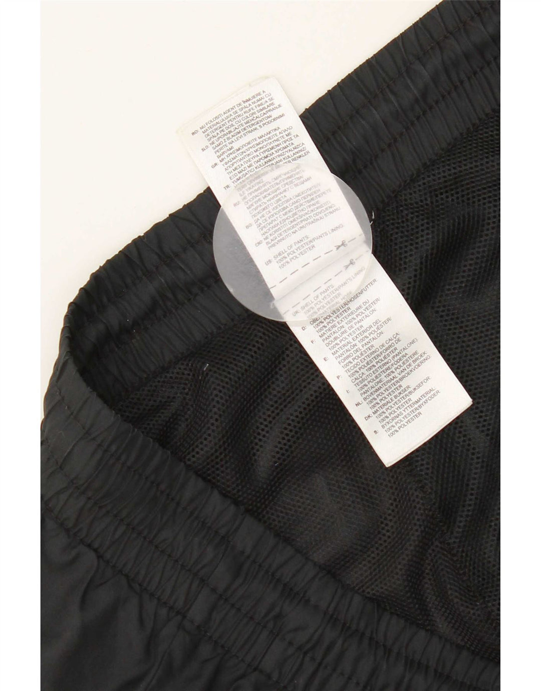 Adidas Pantalones de chándal para hombre UK 38/40 Medium Negro Poliéster