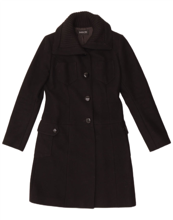 Patrizia Pepe Abrigo para mujer UK 8 Small Black